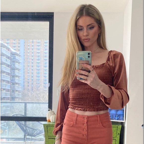 Elodie velour peasant top xs - Picture 5 of 10